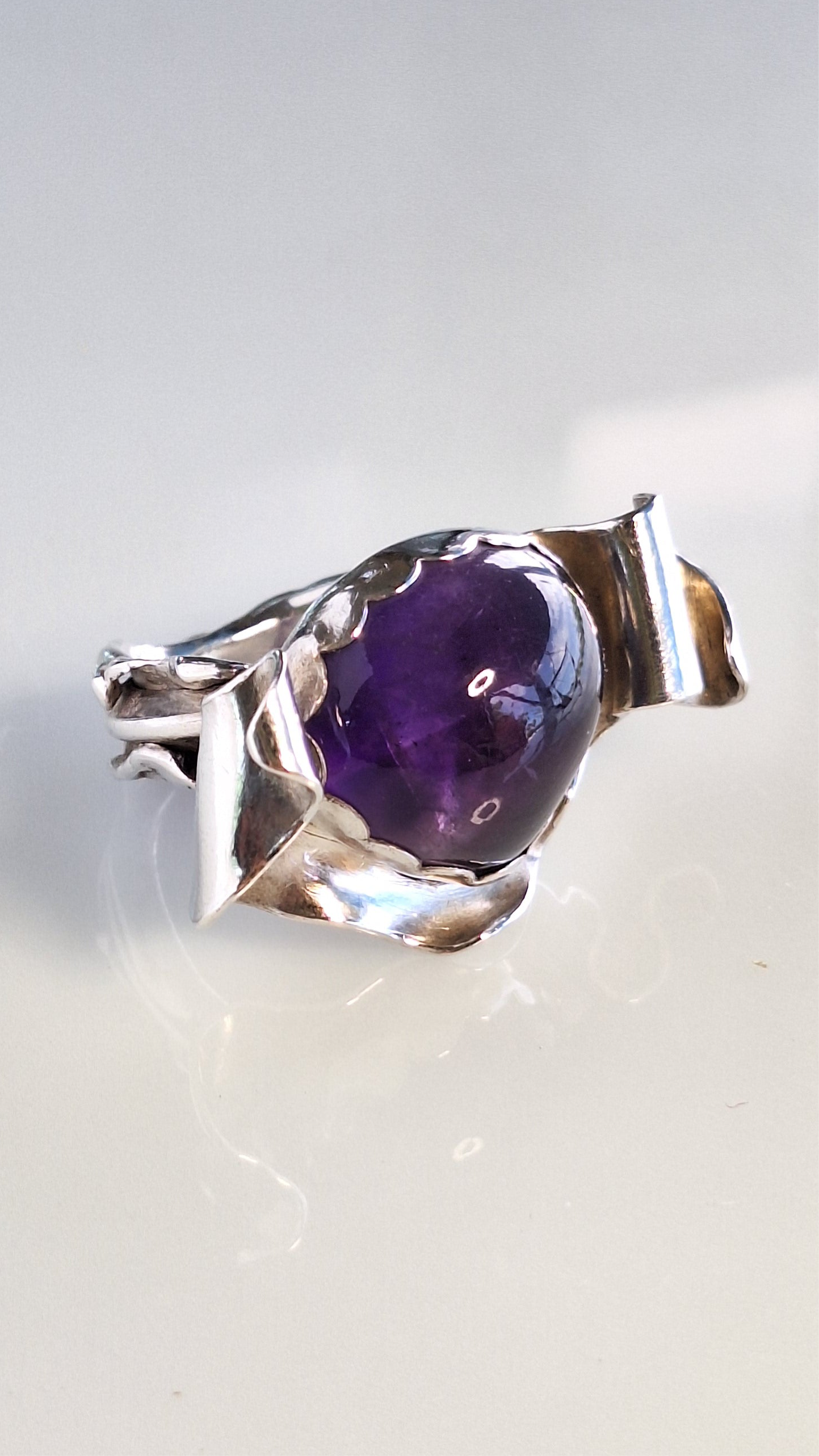 Flow Amethist SS ring