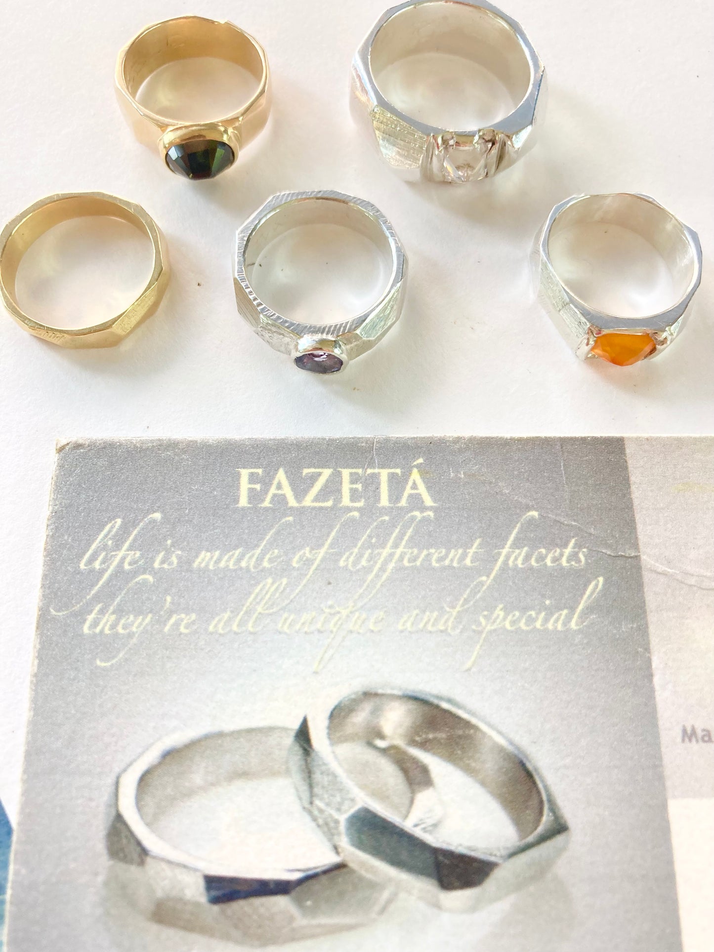 FAZETA 18k Green Gold Band