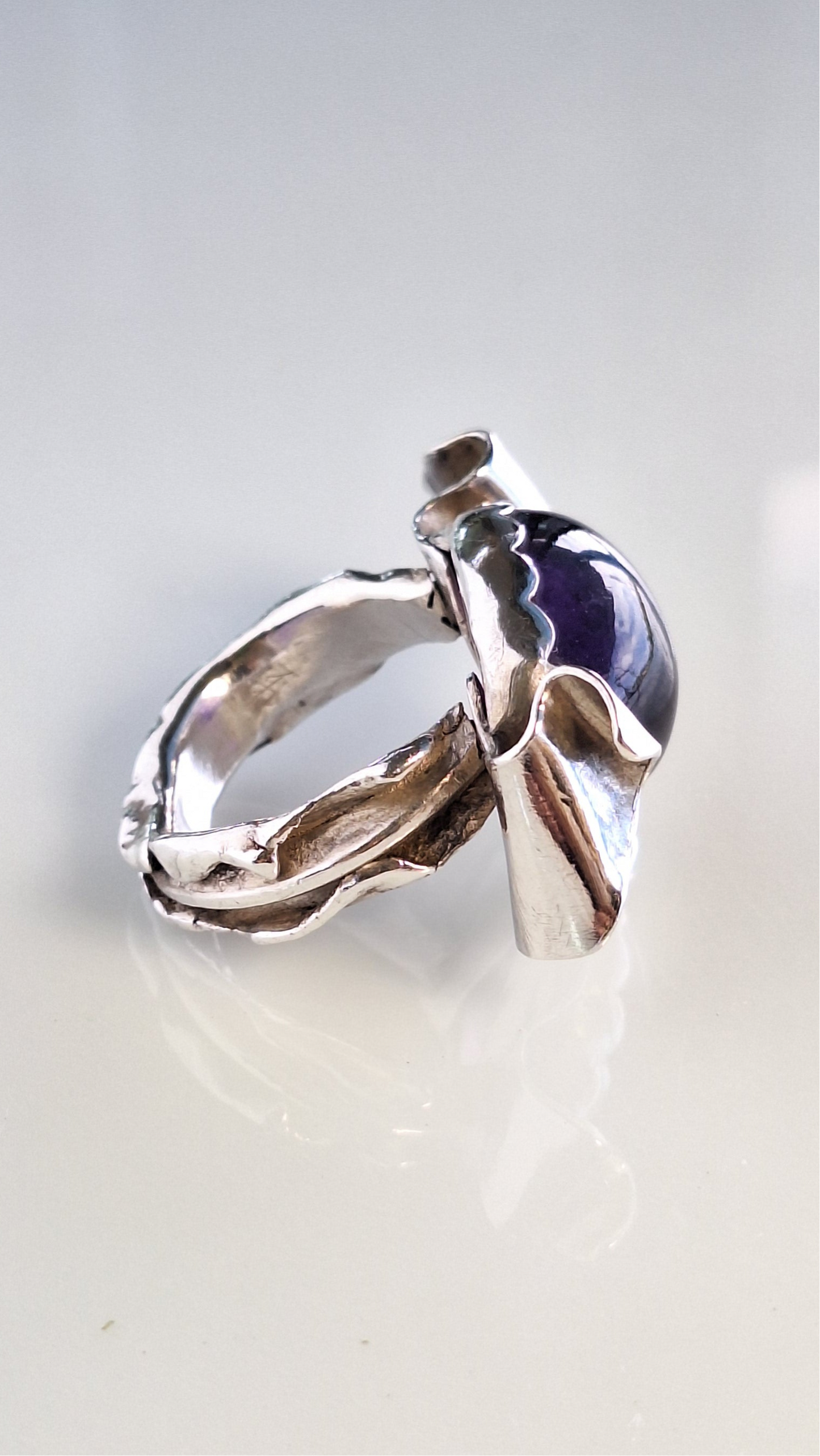 Flow Amethist SS ring