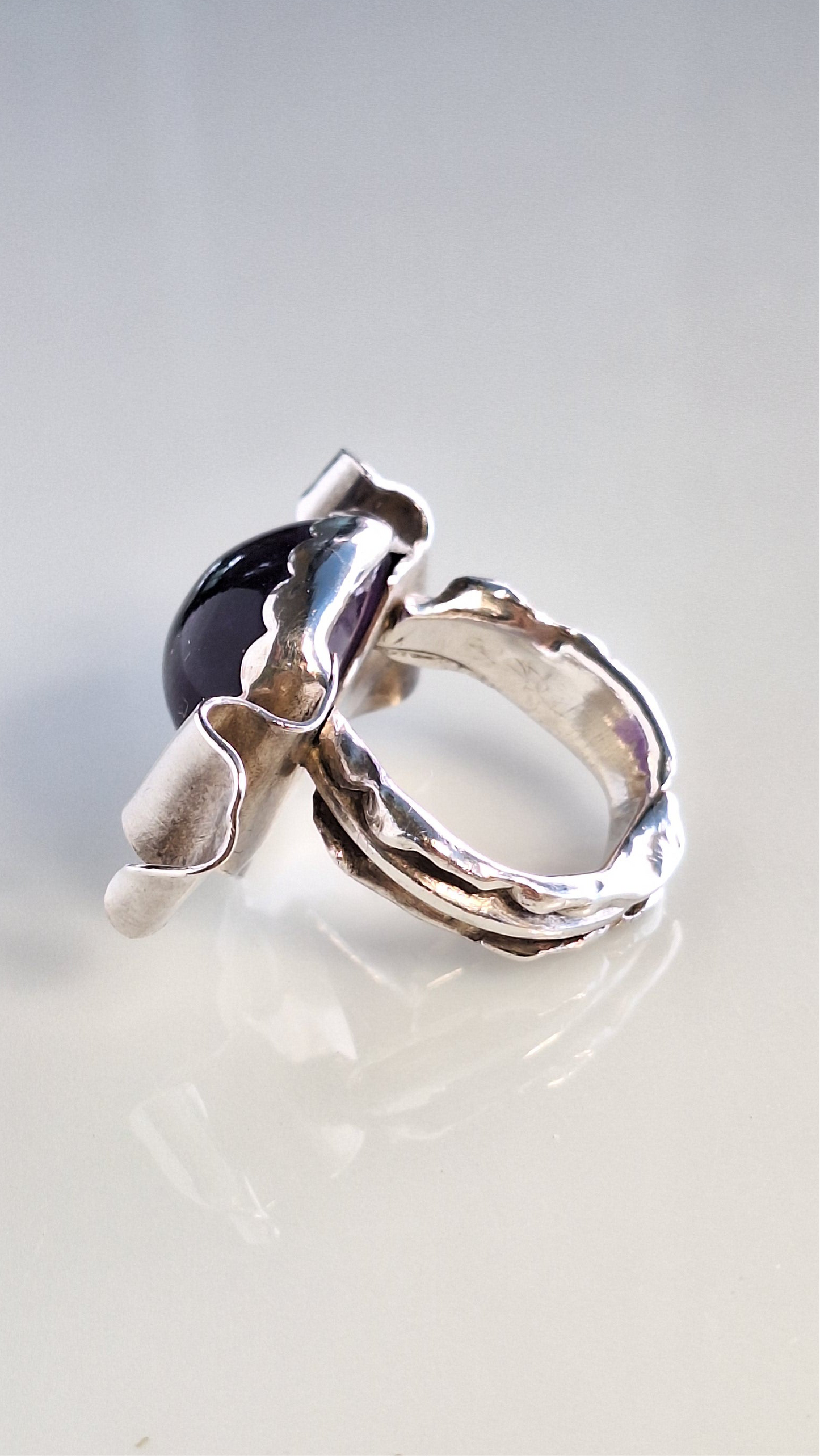 Flow Amethist SS ring