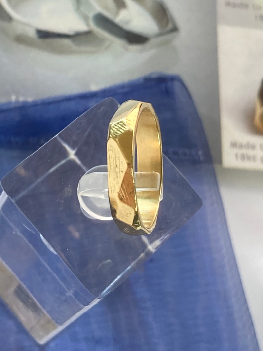 FAZETA 18k Green Gold Band