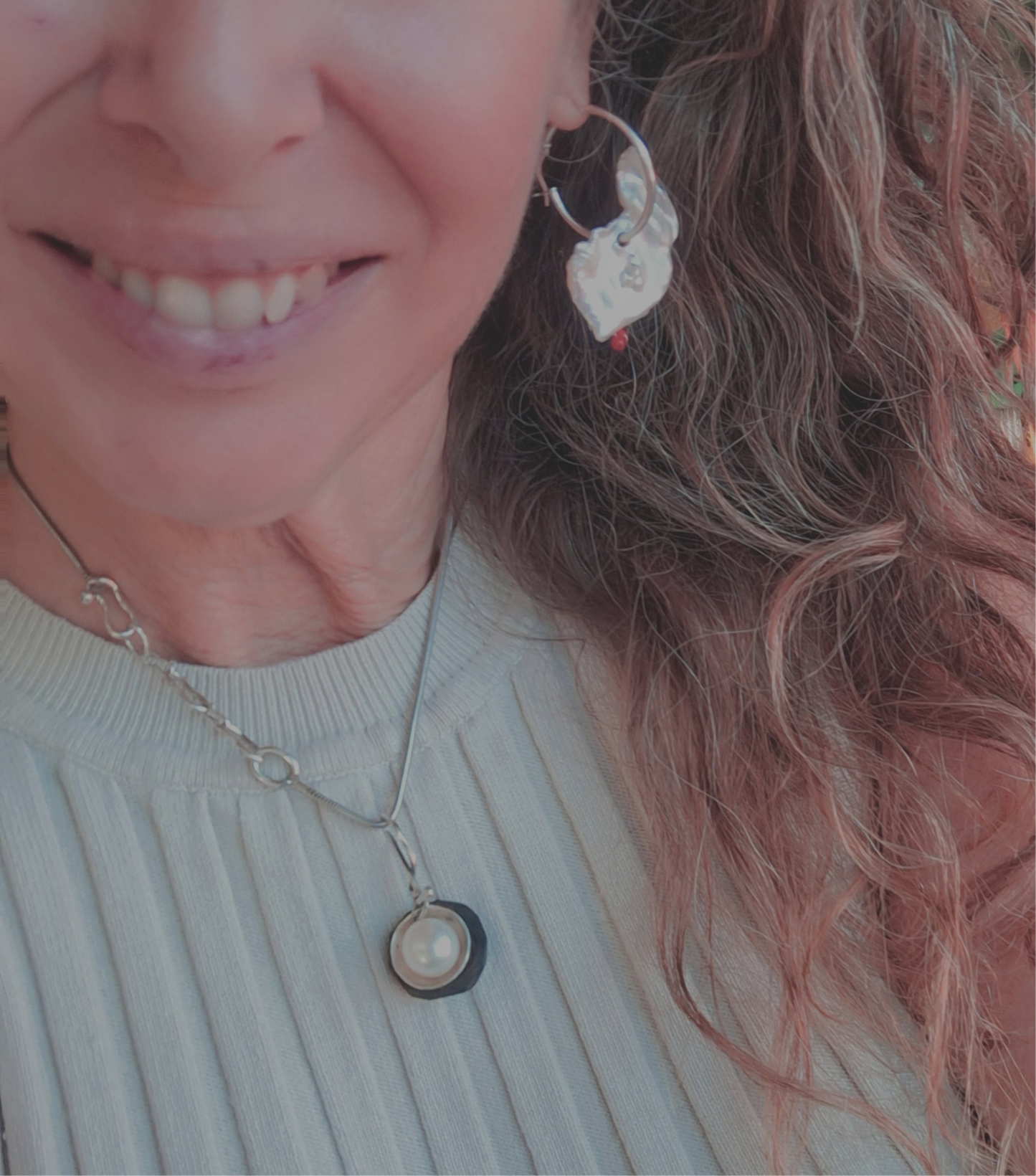 Pearl & Corozo pendant
