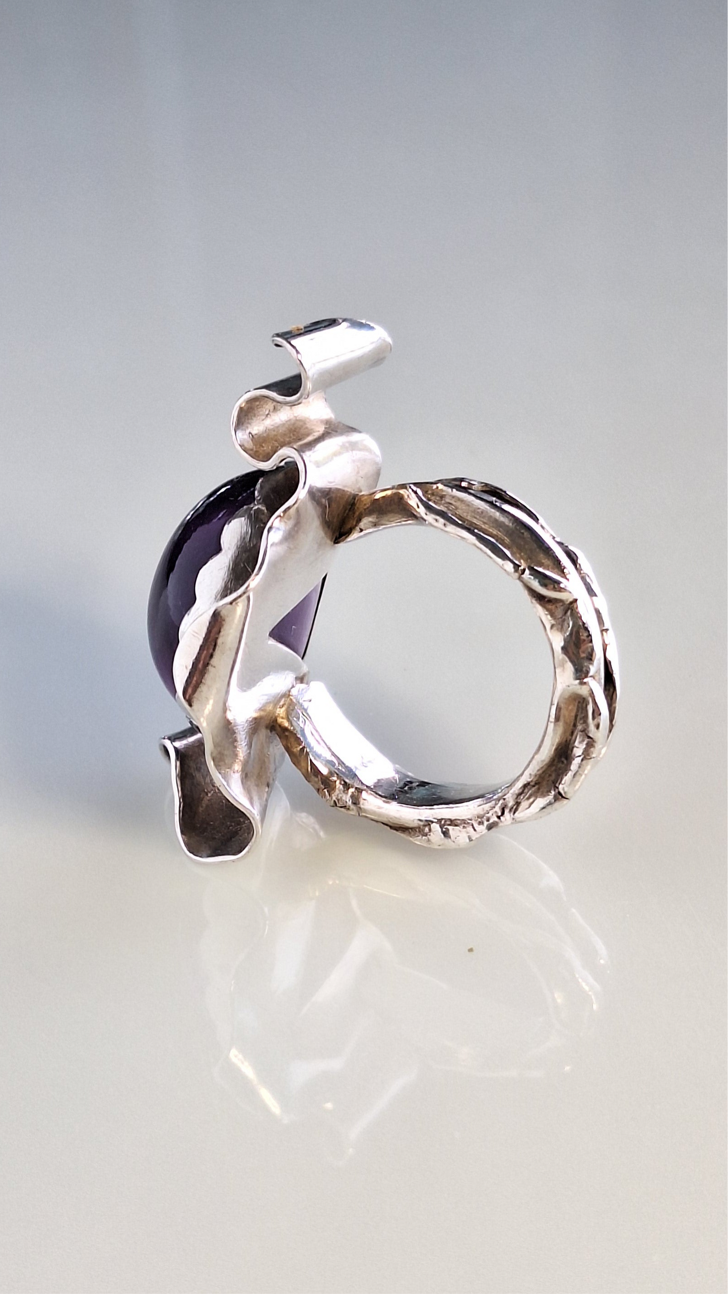 Flow Amethist SS ring