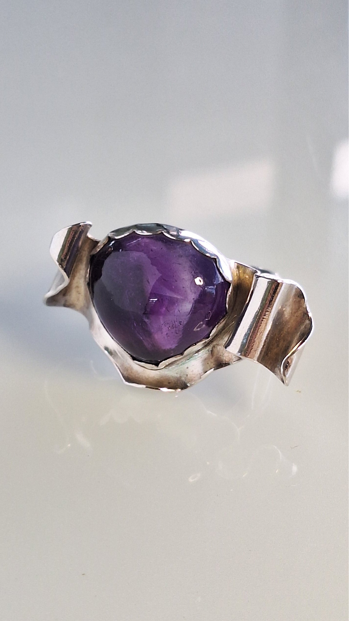 Flow Amethist SS ring